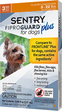 Sentry Fiproguard Plus Squeeze-On Floh & Zeckenbehandlung für Hunde