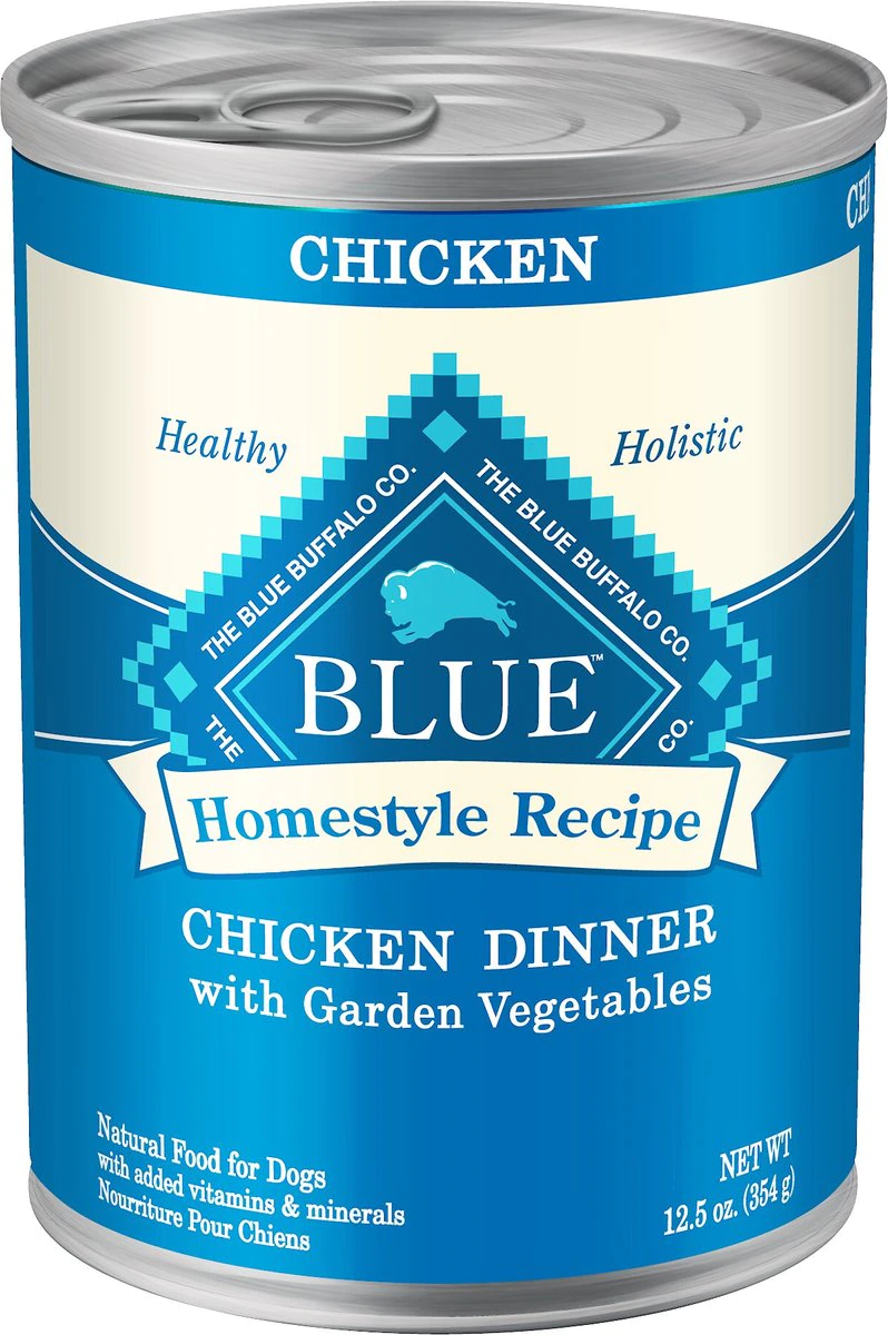 Blue Buffalo Homestyle Rezept Hühnchen Abendessen mit Gartengemüse & braunem Reis Dosenfutter Hundefutter